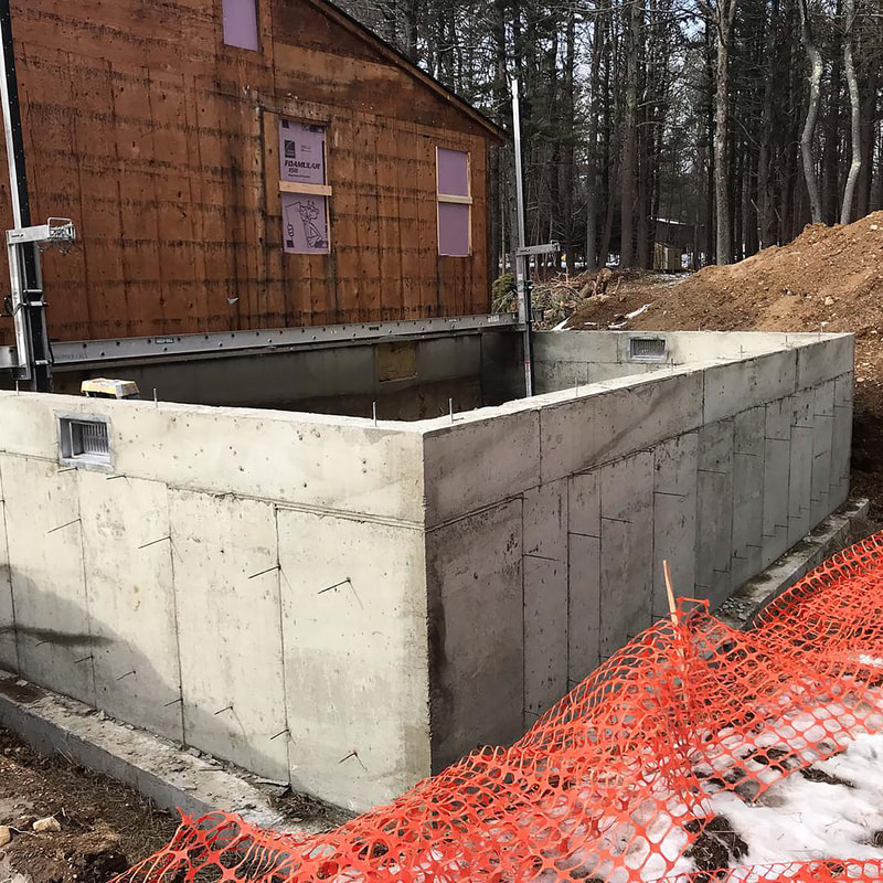 Finished concrete foundation mold