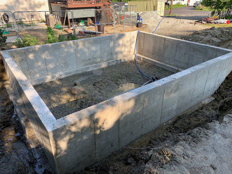 finished concrete foundation